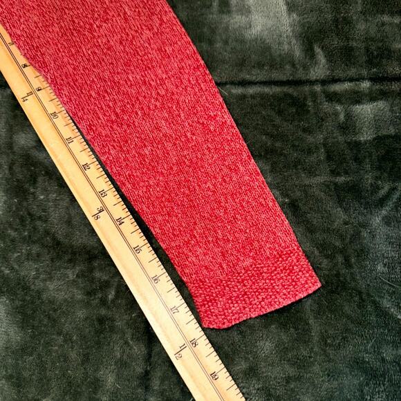 VTG L.L.Bean Cardigan Sweater Womens Large Red Diamond Knit Pockets Button Front - Picture 6 of 9